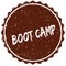 Grunge rubber stamp with the text BOOT CAMP written inside the stamp