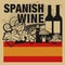Grunge rubber stamp with words Spanish Wine