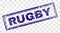 Grunge RUGBY Rectangle Stamp