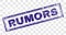 Grunge RUMORS Rectangle Stamp