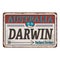 Grunge rusty sign with the text Australia Darwin, vector illustration