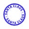 Grunge SANTA CLAUS Scratched Round Rosette Stamp Seal