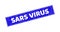 Grunge SARS VIRUS Scratched Rectangle Stamp