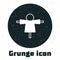 Grunge Scarecrow icon isolated on white background. Monochrome vintage drawing. Vector