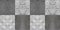 Grunge seamless gray grey anthracite dark vintage worn retro geometric square mosaic motif cement concrete tiles texture