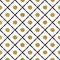 Grunge seamless pattern of gold and black cage, circle