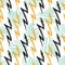 Grunge seamless pattern with lightning. Hand drawn fashion hipster background.