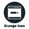 Grunge Search engine icon isolated on white background. Monochrome vintage drawing. Vector