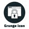 Grunge Secure your site with HTTPS, SSL icon isolated on white background. Internet communication protocol. Monochrome vintage
