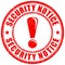 Grunge security notice imprint