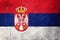 Grunge Serbian flag. Serbia flag with grunge texture.