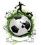 Grunge soccer background