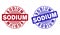 Grunge SODIUM Textured Round Stamps