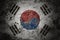 Grunge South Korea flag on stone background