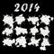 Grunge splash calendar for 2014