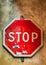 Grunge stop sign