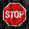 Grunge stop sign background