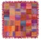 Grunge striped and checkered ,quilt,weave colorful plaid with fringe