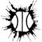 Grunge style basketball. .Abstract vector illustration