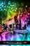 Grunge Style Disco Flyer Background