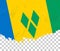 Grunge-style flag of Saint Vincent and the Grenadines on a transparent background