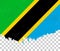 Grunge-style flag of Tanzania on a transparent background