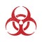 Grunge styled biohazard symbol