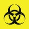 Grunge styled biohazard symbol