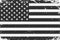 Grunge styled black and white United States flag. Old vintage background