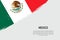 Grunge styled brush stroke background with flag of Mexico