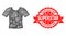 Grunge Superstar Stamp and Hatched Dirty T-Shirt Icon