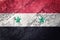 Grunge Syria flag. Syrian flag with grunge texture.