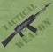 Grunge tactical weapon icon background concept. Vector illustration design