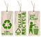 Grunge tags for recycling