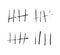 Grunge tally marks or prison marks and lines isolated. Scratched count on the wall or in jail for five days. Vector