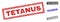 Grunge TETANUS Scratched Rectangle Stamp Seals