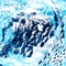 Grunge texture graffiti blue abstract geometric background vector illustration