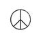 Grunge texture hippie round peace sign