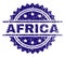 Grunge Textured AFRICA Stamp Seal