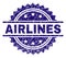 Grunge Textured AIRLINES Stamp Seal