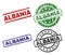 Grunge Textured ALBANIA Seal Stamps