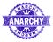 Grunge Textured ANARCHY Stamp Seal with Ribbon