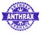 Grunge Textured ANTHRAX Stamp Seal with Ribbon