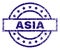 Grunge Textured ASIA Stamp Seal