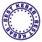 Grunge Textured BEST KEBAB Round Stamp Seal