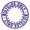 Grunge Textured BICYCLES ONLY Round Stamp Seal
