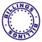 Grunge Textured BILLINGS Round Stamp Seal