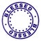 Grunge Textured BLESSED Round Stamp Seal