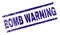 Grunge Textured BOMB WARNING Stamp Seal