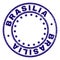 Grunge Textured BRASILIA Round Stamp Seal